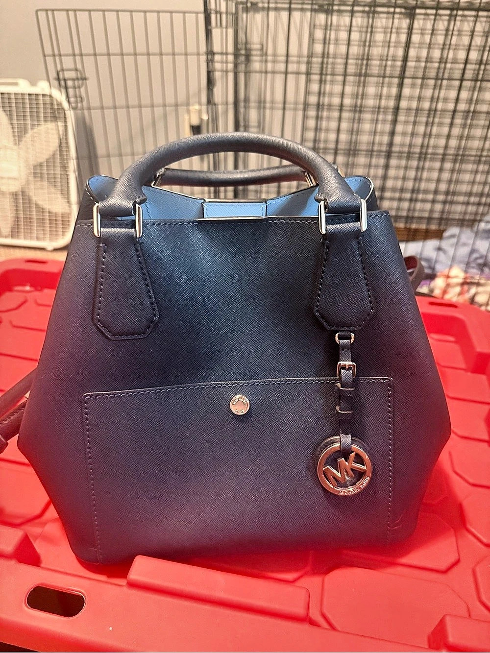 Michael Kors Medium Center Zip Tote Blue